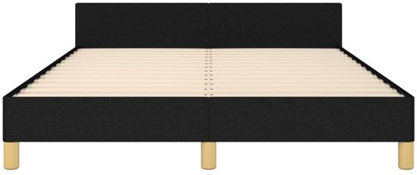 Bettgestell mit Kopfteil Schwarz 140x190 cm Stoff [347409] Bild 5