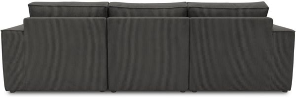 DOMO. collection Ecksofa 800 021, Couch in L-Form mit Cordstoff, Modulsofa mit Taschenfederkern, Sofa, Polsterecke, Eckcouch 273 x 172 x 85 cm (BxTxH), dunkelgrau Bild 4