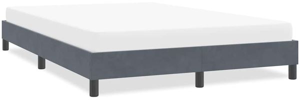 vidaXL Bettgestell ohne Matratze Dunkelgrau 160x220 cm Samt 4101410