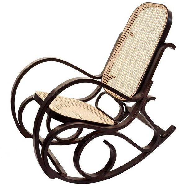 MCW Schaukelstuhl Gallarate-R, Mit Armlehnen, Schaukelfunktion, Retro-Design