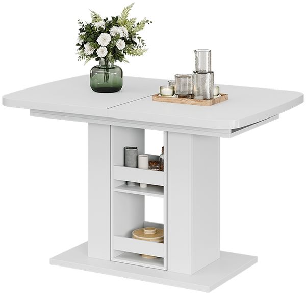 Esstisch Fenaro Weiß 120-160 x 80 cm Vicco Bild 6