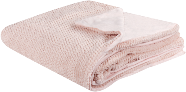 Kuscheldecke BJAS Stoff 200 x 220 cm Pastellrosa Kein Muster