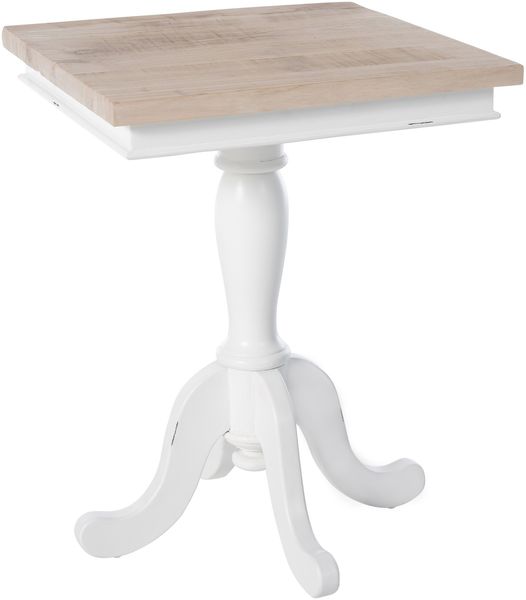 Beistelltisch YLVA quadratisch - 70x70x75cm, Holz, Natura-Weiß | Kleiner Tisch Couchtisch für Wohnzimmer