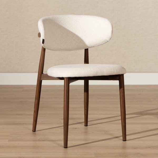 Bronx71 Esszimmerstuhl Lara Leinen off white