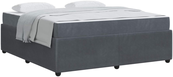 vidaXL Bettrahmen mit Matratze Dunkelgrau 180 x 200 cm Stoff 3398426