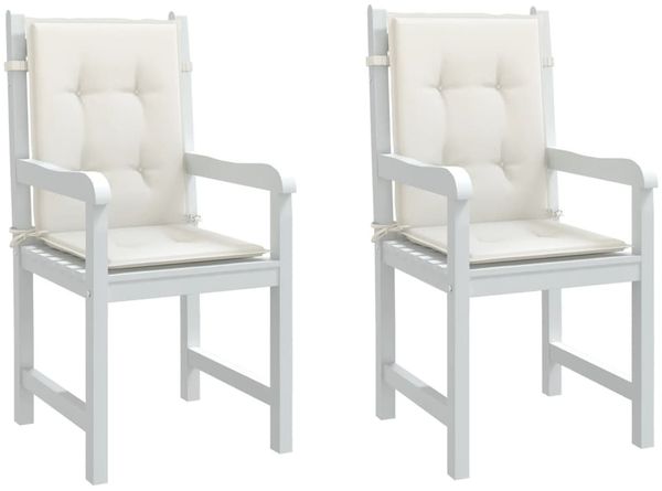 vidaXL Niedriglehner-Auflagen 2 Stk. Melange Creme 100x50x4 cm Stoff 4002451