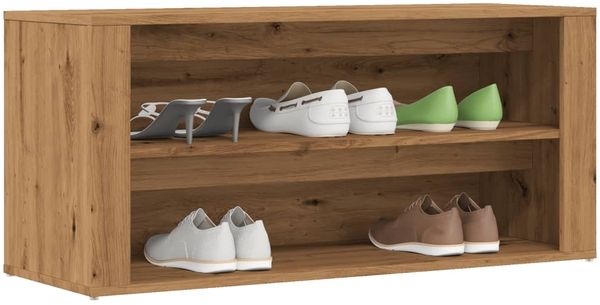 vidaXL Schuhbank Artisan-Eiche 100x35x45 cm Holzwerkstoff 857090