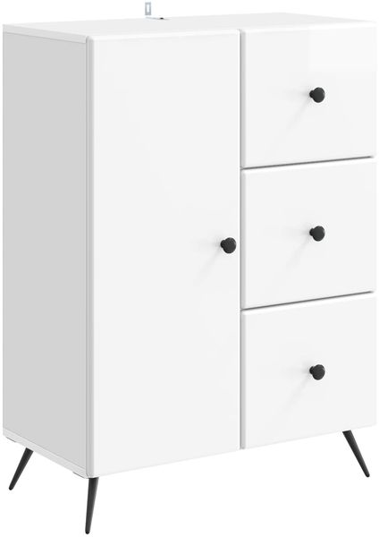 vidaXL Sideboard Hochglanz Weiß 66 x 34,5 x 90 cm Holzwerkstoff 895549