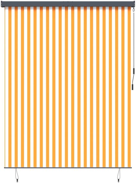 vidaXL Rollo Weiß und Orange 200 x 250 cm Stoff und Aluminium 362089