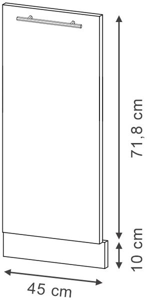 Geschirrspülblende Fame-Line Weiß Landhaus 45 cm ohne Arbeitsplatte Vicco Bild 2