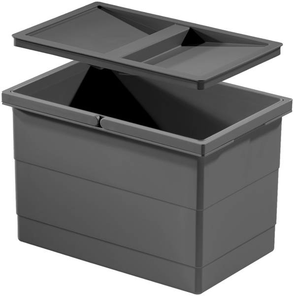 Hailo Inneneimer 1136309 mit Deckel 350 x 226 x 220 mm 2 Henkel dunkelgrau