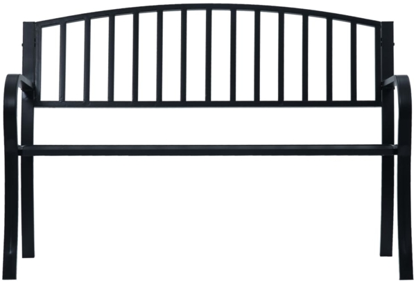vidaXL Gartenbank 125 cm Schwarz Stahl 47941