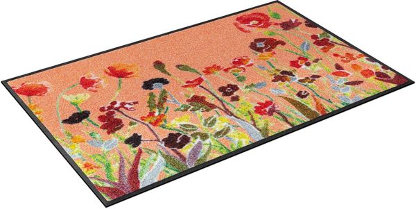 wash+dry by Kleen-Tex Fußmatte Wildflowers, rechteckig, Höhe: 7 mm, Schmutzfangmatte, Motiv Blumen, rutschhemmend, waschbar