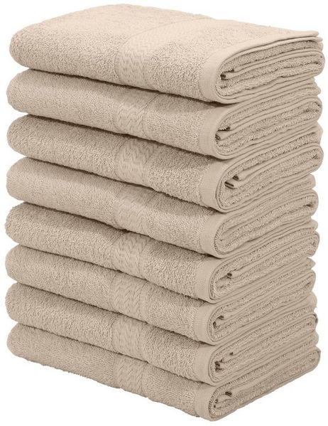 OTTO home Handtücher Juna, als Set und Serie erhältlich, 8 Handtücher, 50x100cm, Walkfrottier (8-St), 8-tlg. Handtuch-Set, 100% Baumwolle, mit Bordüre, Uni-Farben, weich