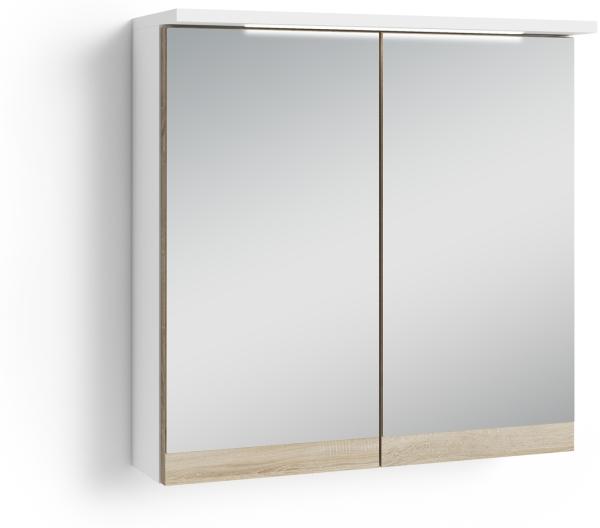 Spiegelschrank >MARINO< (BxHxT: 60x60x20 cm) in weiß - 60x60x20cm (BxHxT)