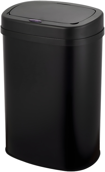 Five Stars® Mülleimer mit Sensor, Edelstahl Schwarz, 60 Liter, 72x40x29cm