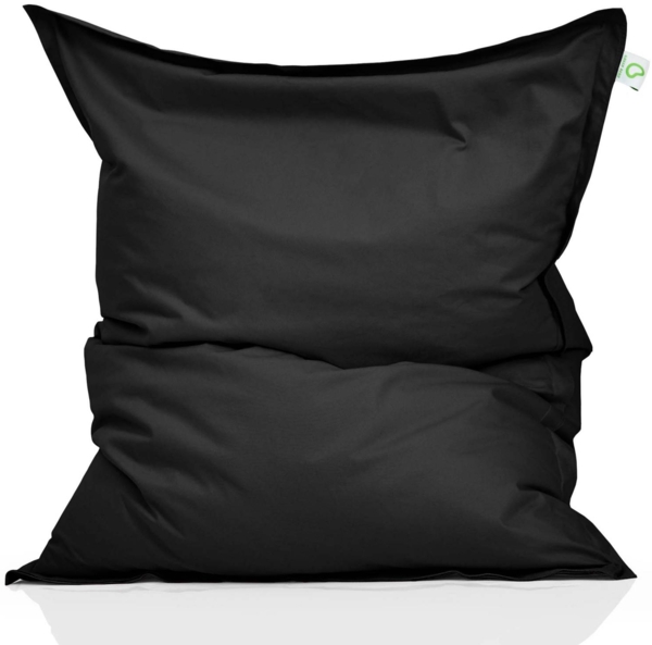 Green Bean® Sitzsack, waschbar, Polyester-PVC-Stoff, Schwarz, 140x180 cm, 380 Liter