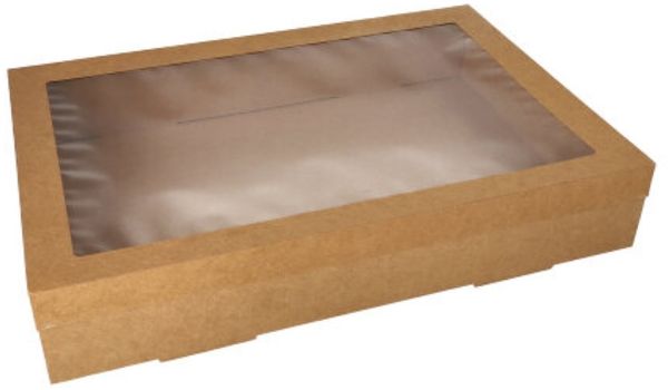 10 Transport- und Catering-Kartons, Pappe eckig 8 x 31 x 45 cm braun