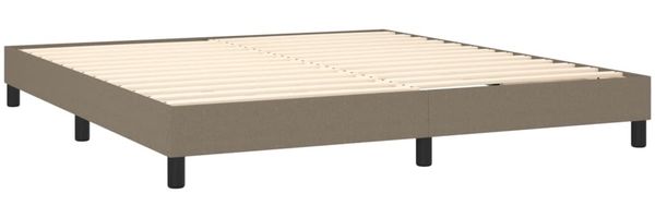 vidaXL Boxspringbett mit Matratze Taupe 180x200 cm Stoff 3126425 Bild 4