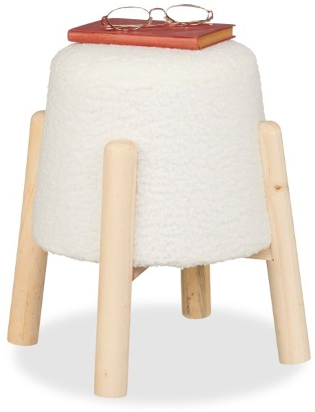 Sitzhocker mit Teddyfell 10051039