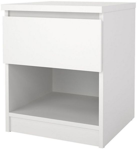 ebuy24 Nachttisch Naia Nachttisch 1 Schublade, 1 Ablage weiß.