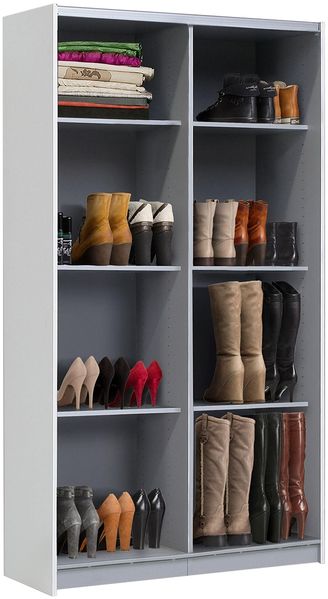 Schwebetürenschrank >Elene< in Weiß - 120x190.5x42cm (BxHxT) Bild 2