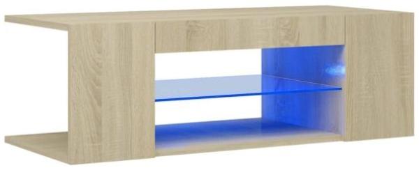 vidaXL TV-Schrank mit LED-Leuchten Sonoma-Eiche 90x39x30cm 804241