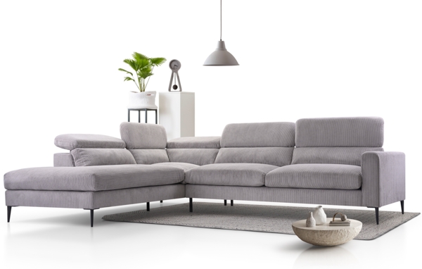 AX LIVING Ecksofa grau Jolandi Couch L Form XXL Ecksofa 300 cm breit L Bild 1