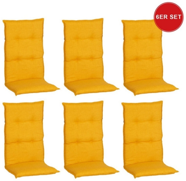 beo Polsterauflage Saumauflage Hochlehner Barcelona im Set, (Set), Gartenstuhlauflage, Sitzauflage, Sitzkissen Outdoor, 118 x 50 x 6 cm