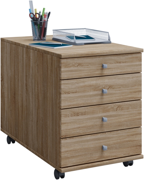 VCM Rollcontainer Lona 914426 Sonoma-Eiche H. 57 x B. 42 x T. 75 cm