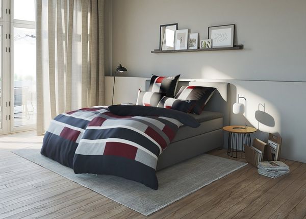OTTO home Bettwäsche Etienne in Gr. 135x200 oder 155x220 cm, Linon, 2 teilig, Bettwäsche aus Baumwolle mit Streifen, Marke H.I.S by OTTO home