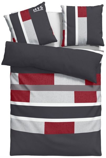 H.I.S Bettwäsche Etienne in Gr. 135x200 oder 155x220 cm, Linon, 2 teilig, Bettwäsche aus Baumwolle, zeitlose Bettwäsche mit Streifen-Design