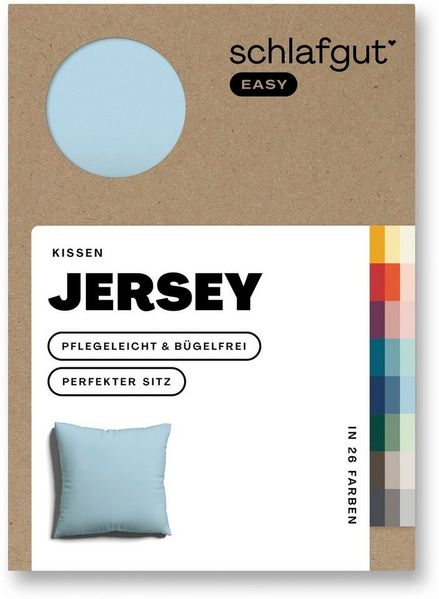 Schlafgut 'Easy' Kissenbezug, Jersey, Blue Light, 40x40 cm