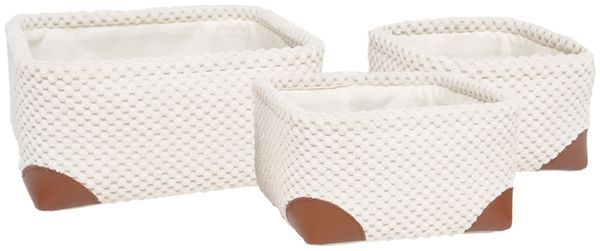 Kidsdepot Aufbewahrungskörbe-Set - Nois - Weiß (3