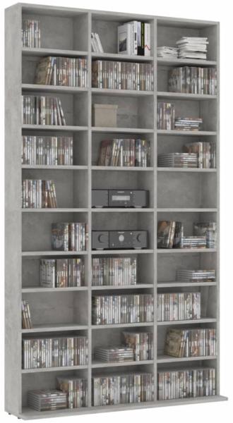 vidaXL CD-Schrank Betongrau 102x16x177,5 cm Holzwerkstoff 801782