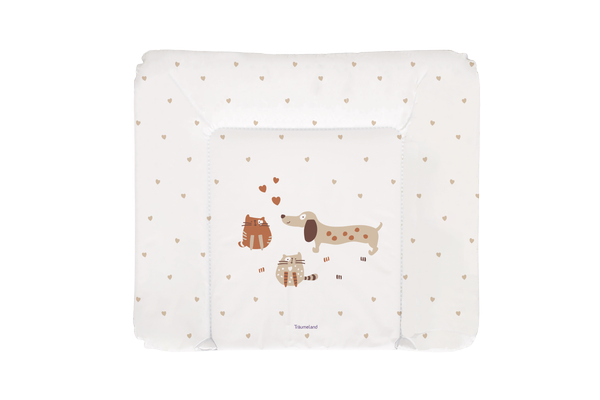 Träumeland Wickelauflage cats&dogs 75 x 85 cm