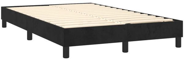 vidaXL Boxspringbett mit Matratze & LED Schwarz 120x200 cm Samt, Härtegrad: H2 [3134395] Bild 5