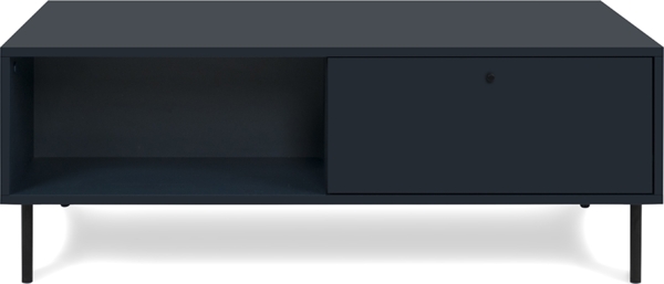 Finori Caracas 55A Couchtisch, Navy blau | Couchtisch für Wohnzimmer | Maß: B x H x T ca. 110 x 40 x 60 cm | Couchtisch mit 2 Schubkästen und 2 offenen Fächer