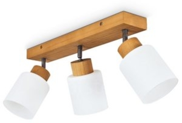 hofstein Deckenleuchte »Montemassi« Deckenlampe aus Holz/Metall/Glas in Natur/Altsilber/Weiß, ohne Leuchtmittel, Leuchte im skandinavischen Design mit verstellbaren Schirmen, 3xE14 Bild 6