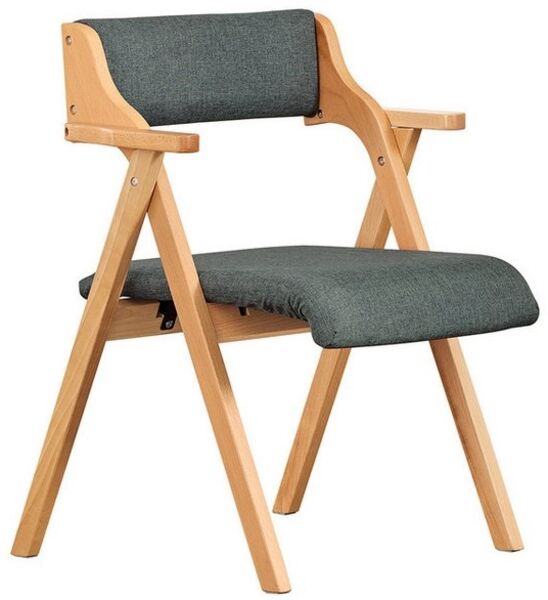 SoBuy Klappstuhl DE-FST92, Esszimmerstuhl Ergonomisch, faltbar, Küche Balkon Büro, Klappstuhl Küchenstuhl mit Rückenlehne, Campingstuhl, Holzstuhl