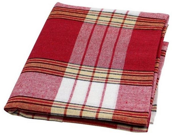 my Hamam Hamamtücher Hamamtuch ohne Fransen rot kariert »Pestemal« ca. 80x170 cm, Baumwolle und Polyester (1-St), Sauna Handtuch saugstark, pflegeleicht, kompakt