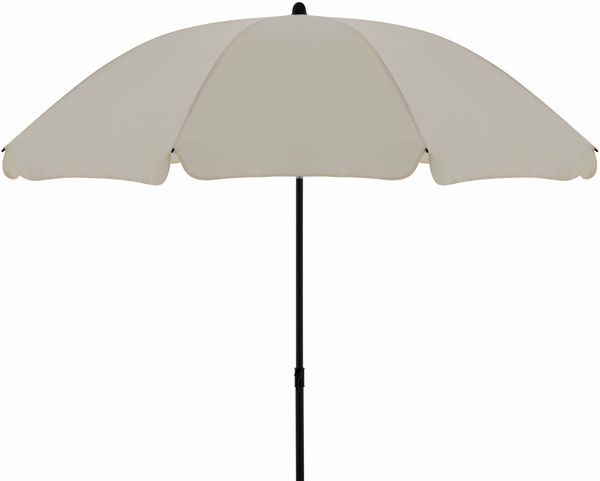 Derby Strandschirm ca. 200cm/8tlg. D. 820 natur, Gest. anthrazit 19/22 mm, ohne Volant