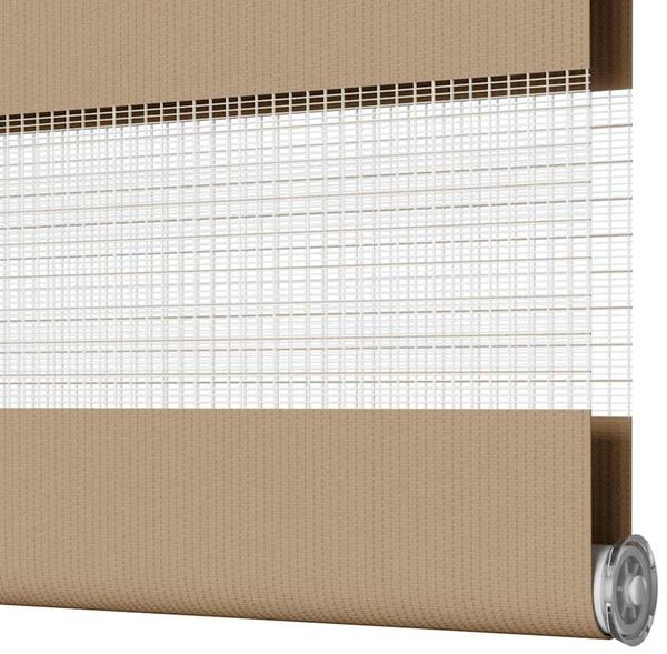 vidaXL Doppelrollo Sandbraun 40x200 cm Stoffbreite 35,9 cm Polyester 4014561 Bild 12