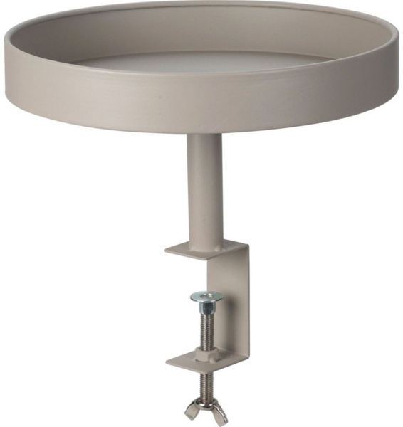 Tablett zum Anklemmen - Ø 28 cm - beige