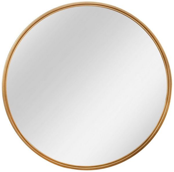 riess-ambiente Wandspiegel PORTRAIT Ø60 cm gold – rund, handmade, Eisenrahmen, Statement-Piece (Einzelartikel, 1-St), dekorativer Design-Spiegel, Luxus-Wohnaccessoire für Flur & Wohnzimmer