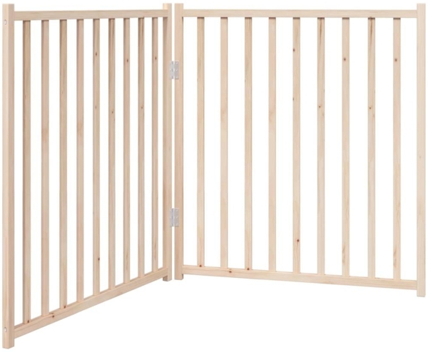 vidaXL 2-tlg. Hundetor Faltbar 160 cm Massivholz Tanne 352274