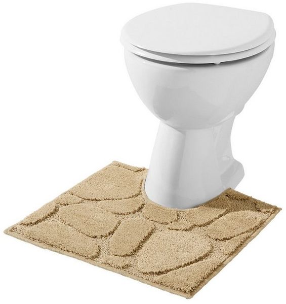 REDBEST Badematte WC-Umrandung "Jacox", Höhe 18 mm, eckig, Uni