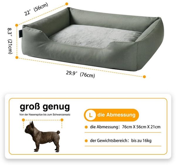 Zedelmaier Hundebett für Hunde & Katze, Hunde Hundesofa Hundekissen Hundematratze, Kratzfestes, Wasserdicht, Ergonomisch, Bequem, Waschbar