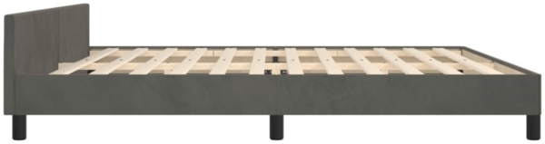 vidaXL Bettgestell mit Kopfteil Samt Dunkelgrau 200x200 cm, Härtegrad: H2 [3126020] Bild 12