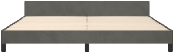 vidaXL Bettgestell mit Kopfteil Samt Dunkelgrau 200x200 cm, Härtegrad: H2 [3126020] Bild 10